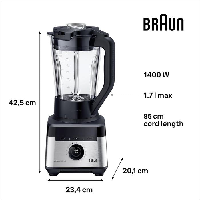 Braun JB7551BK 1400W 1.7L Powerblend 7 Jug Blender