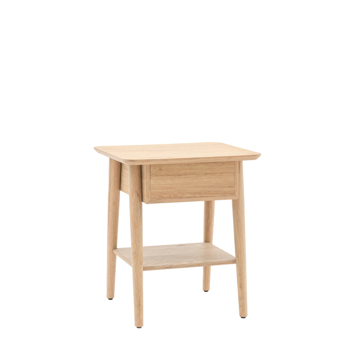 Bremen 1 Drawer Bedside Natural