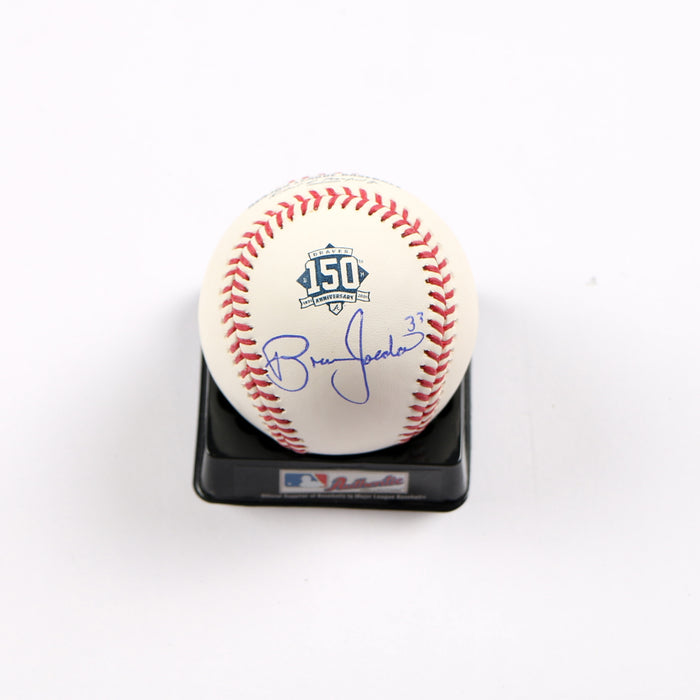 Brian Jordan Signed Baseball Atlanta Braves 150th Anniversary Falcons Beckett