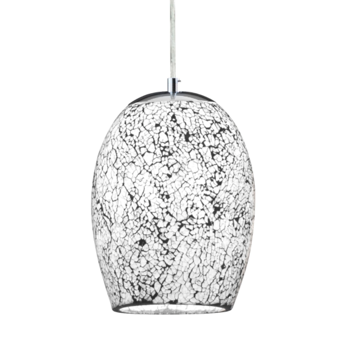 Broken Glass Effect White Pendant