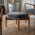 Busan Footstool Charcoal Boucle