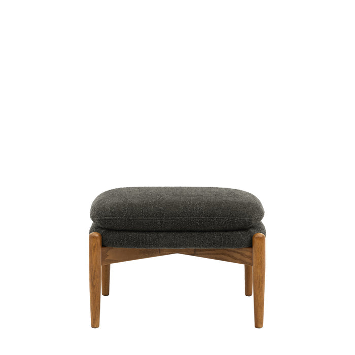 Busan Footstool Charcoal Boucle
