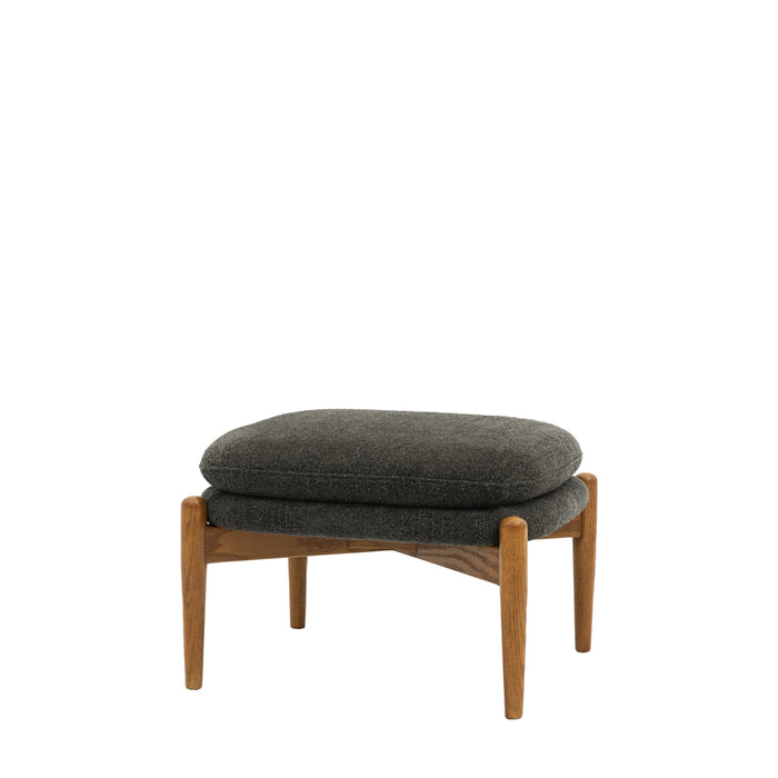 Busan Footstool Charcoal Boucle
