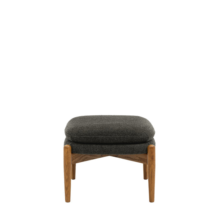 Busan Footstool Charcoal Boucle