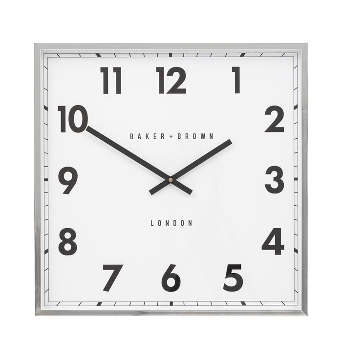 Buxton Wall Clock Chrome 50cm