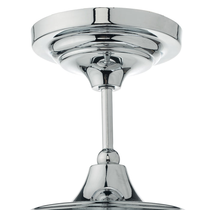 Caden Bathroom Semi Flush Polished Chrome Opal Glass IP44<br>Polished Chrome