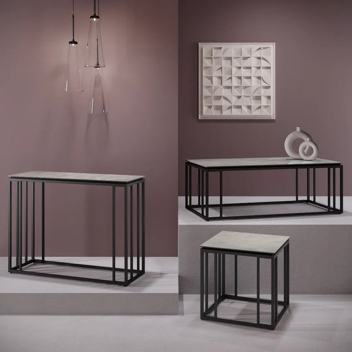Capri Grey Ceramic Side Table