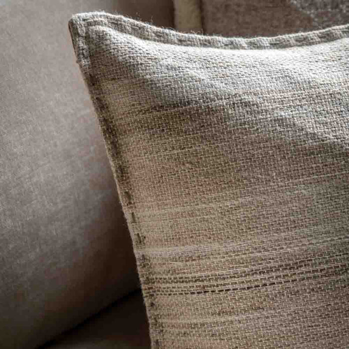 Cardinham Stitched Cushion Ecru - Poly Filled