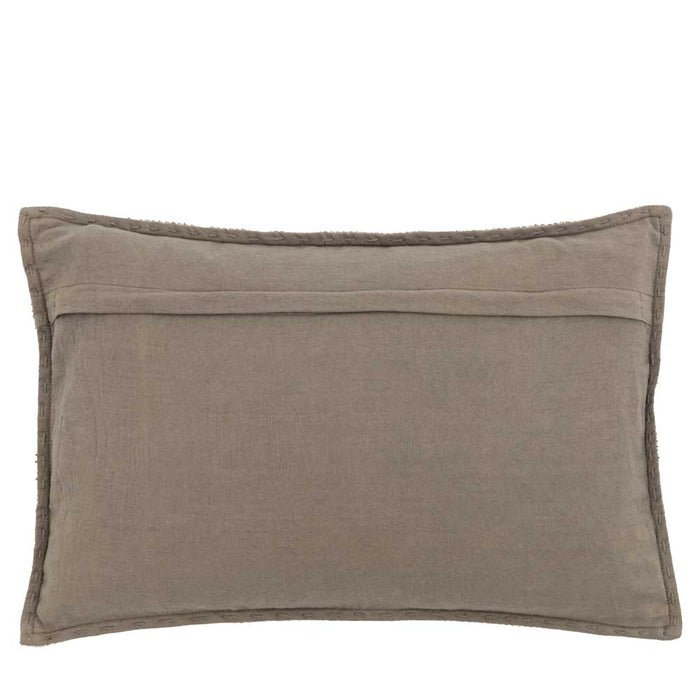 Cardinham Stitched Cushion Ecru - Poly Filled