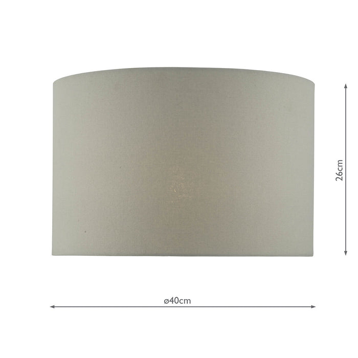 Cassandra Grey Cotton Drum Shade 40cm<br>Grey