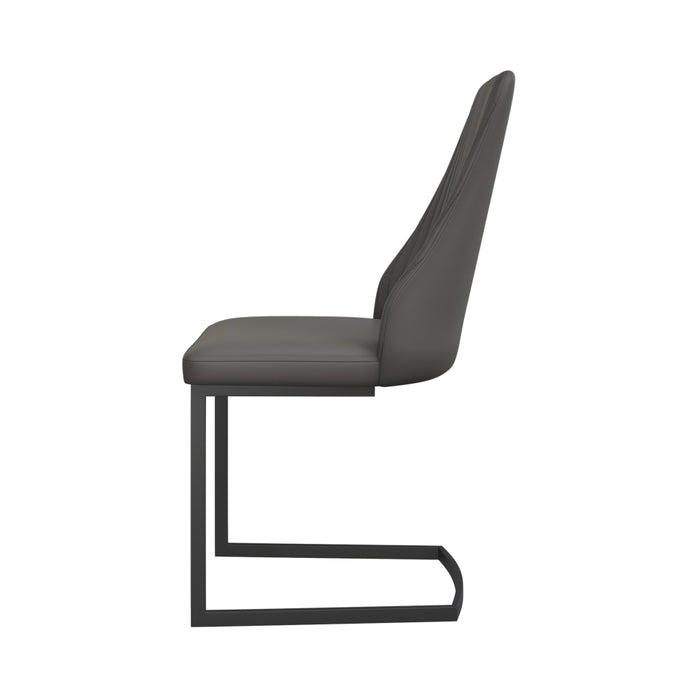 Castello Dark Grey Leather Dining Chair
