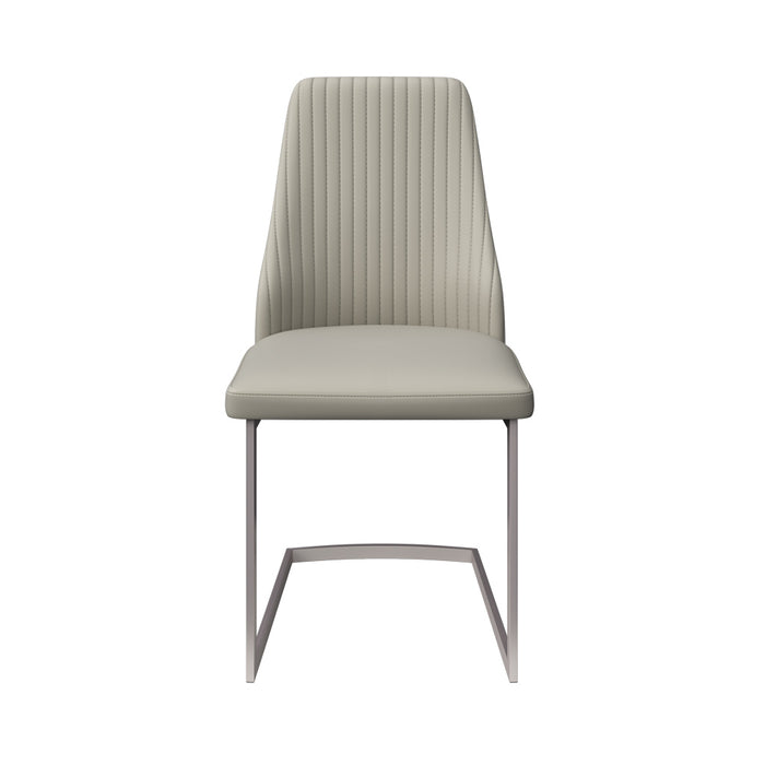 Castello Light Grey Leather Dining Chair