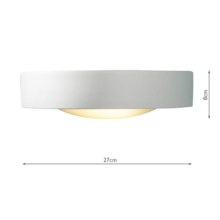 Catalan Wall Washer White<br>White Ceramic