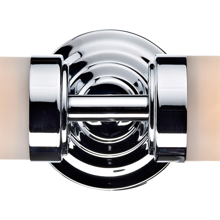 Century Bathroom 2 Light Wall Light Polished Chrome Opal Glass IP44<br>Polished Chrome