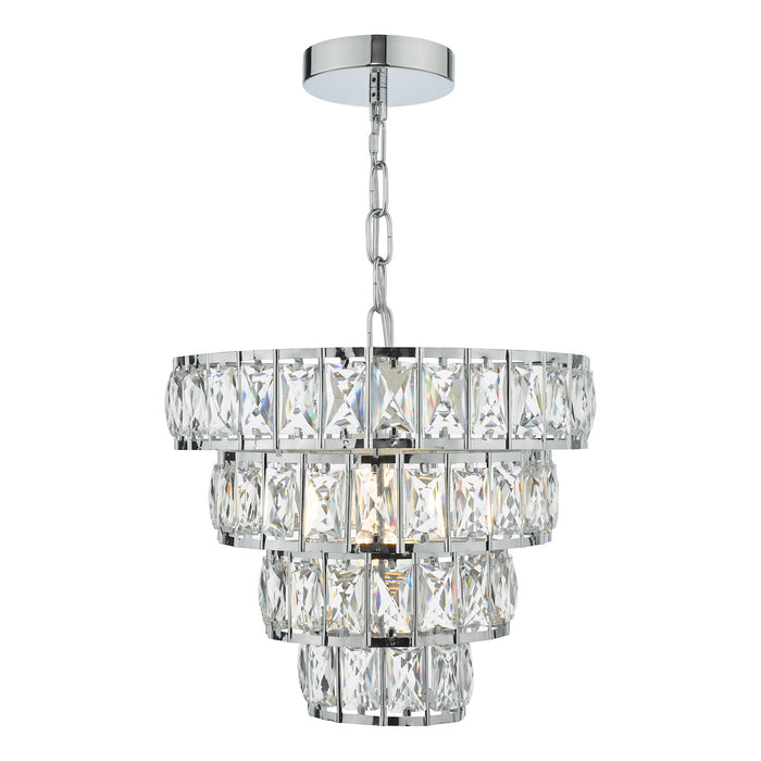 Cerys Single Pendant Polished Chrome Crystal<br>Polished Chrome