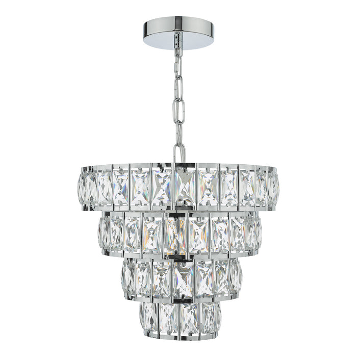 Cerys Single Pendant Polished Chrome Crystal<br>Polished Chrome