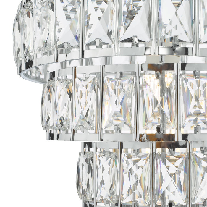 Cerys Single Pendant Polished Chrome Crystal<br>Polished Chrome