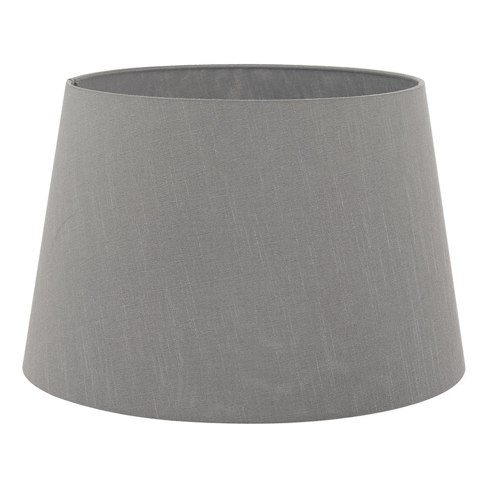 Cezanne Grey Faux Silk Tapered Drum Shade 35cm<br>Grey