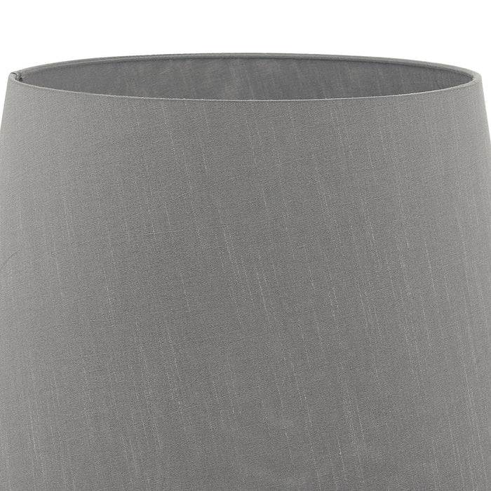 Cezanne Grey Faux Silk Tapered Drum Shade 35cm<br>Grey