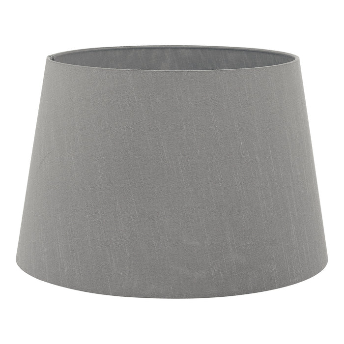 Cezanne Grey Faux Silk Tapered Drum Shade 40cm<br>Grey