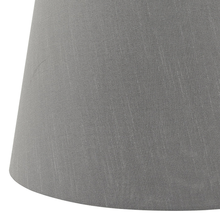 Cezanne Grey Faux Silk Tapered Drum Shade 40cm<br>Grey