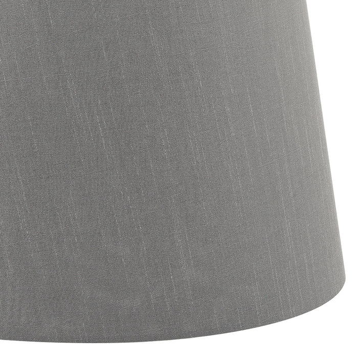 Cezanne Grey Faux Silk Tapered Drum Shade 40cm<br>Grey