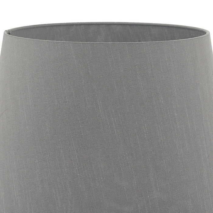 Cezanne Grey Faux Silk Tapered Drum Shade 40cm<br>Grey