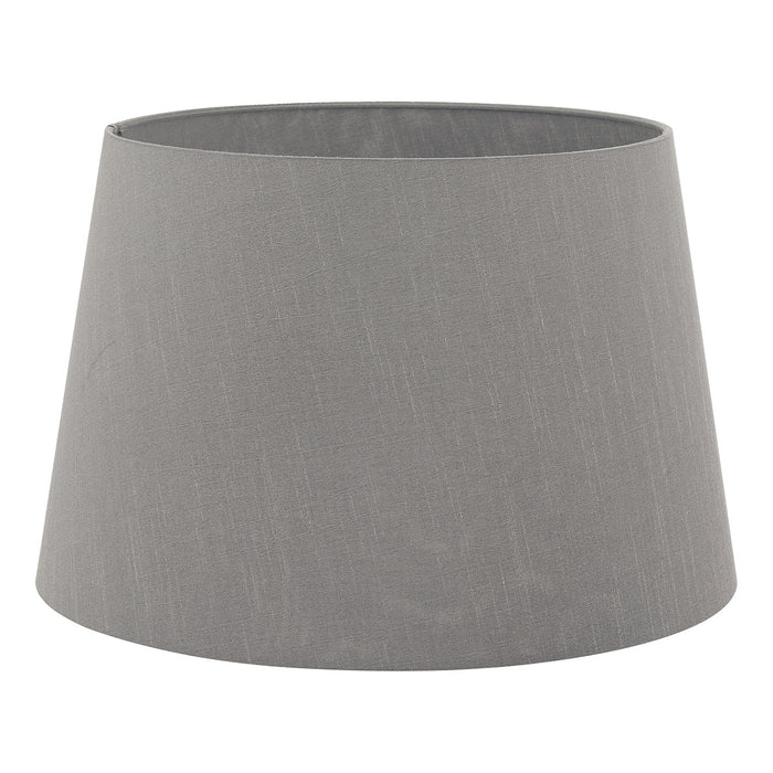 Cezanne Grey Faux Silk Tapered Drum Shade 45cm<br>Grey