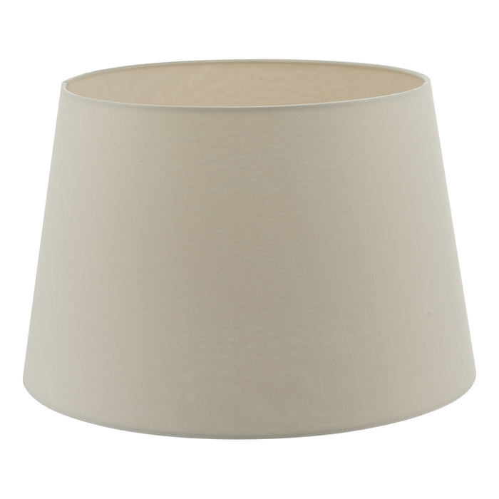 Cezanne Taupe Faux Silk Tapered Drum Shade 35cm<br>Taupe