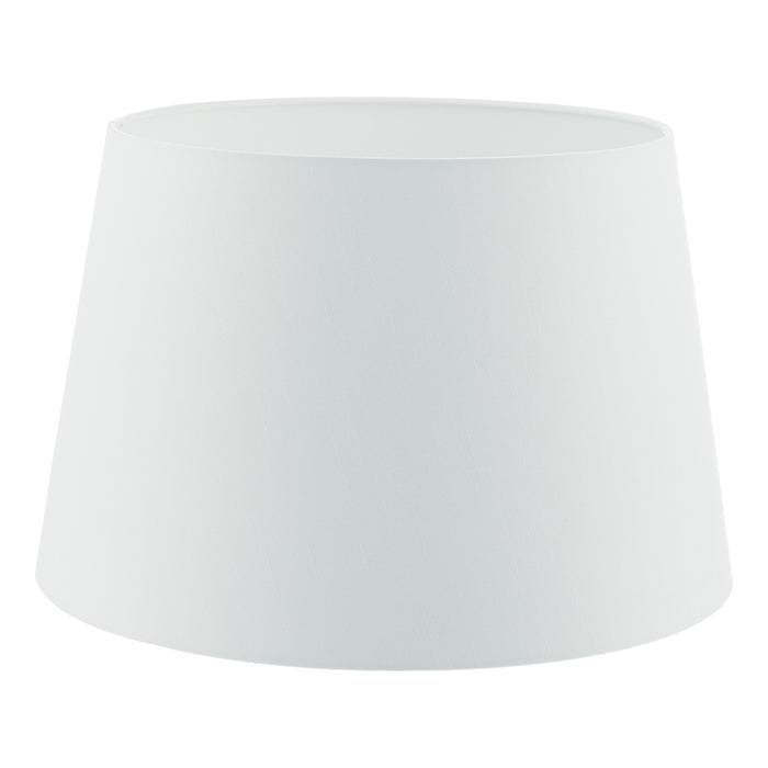 Cezanne White Faux Silk Tapered Drum Shade 35cm<br>White