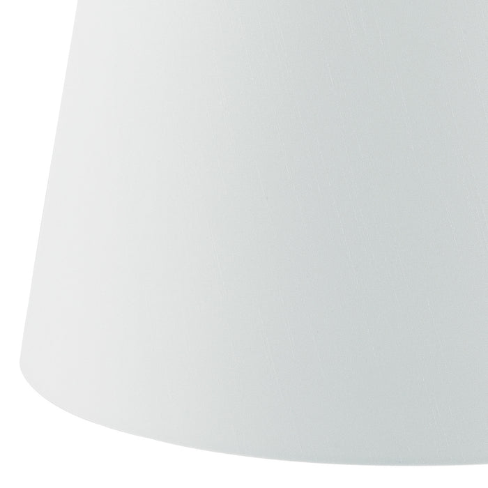 Cezanne White Faux Silk Tapered Drum Shade 35cm<br>White