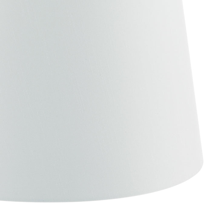 Cezanne White Faux Silk Tapered Drum Shade 35cm<br>White