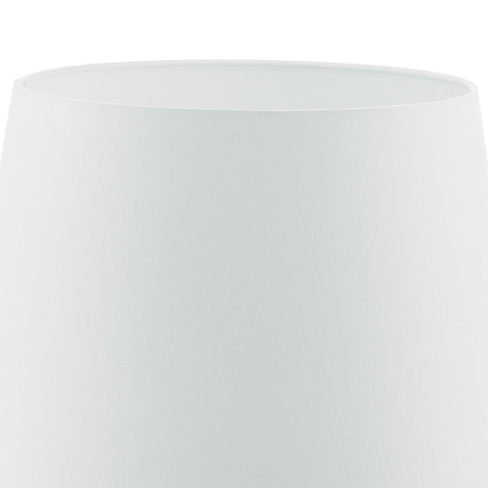 Cezanne White Faux Silk Tapered Drum Shade 35cm<br>White