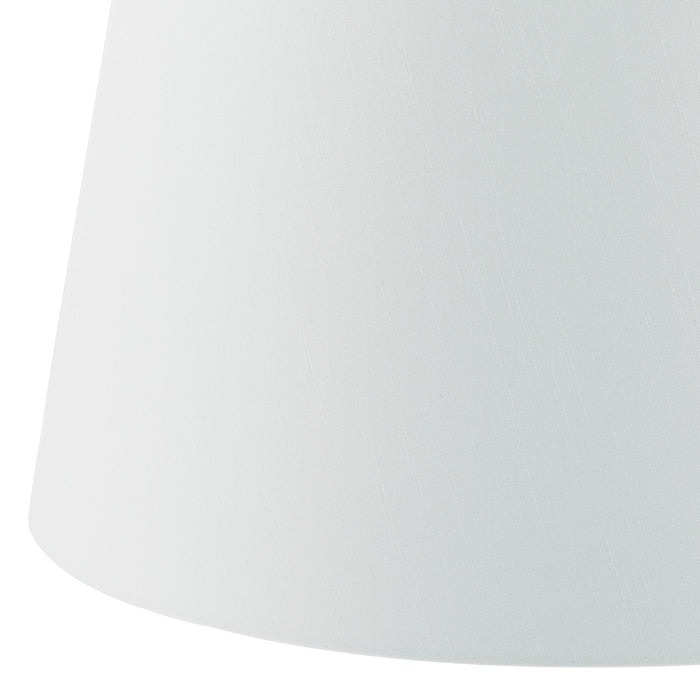 Cezanne White Faux Silk Tapered Drum Shade 45cm<br>White