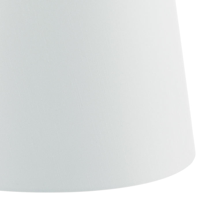 Cezanne White Faux Silk Tapered Drum Shade 45cm<br>White