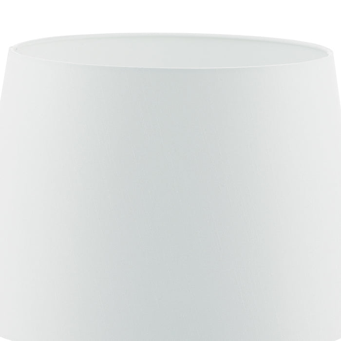 Cezanne White Faux Silk Tapered Drum Shade 45cm<br>White