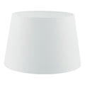 Cezanne White Faux Silk Tapered Drum Shade White 40cm<br>White