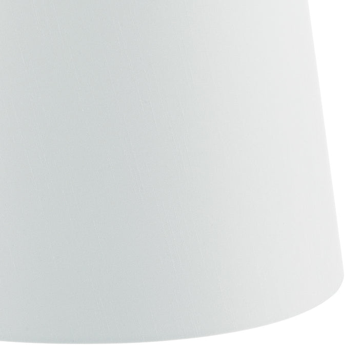 Cezanne White Faux Silk Tapered Drum Shade White 40cm<br>White