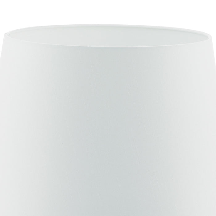 Cezanne White Faux Silk Tapered Drum Shade White 40cm<br>White