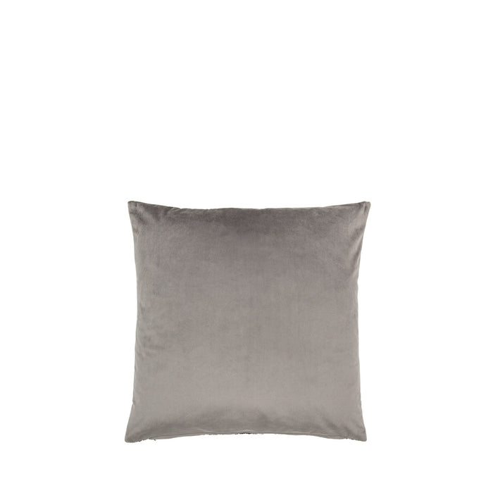 Chenille Cushion Grey - Poly Filled
