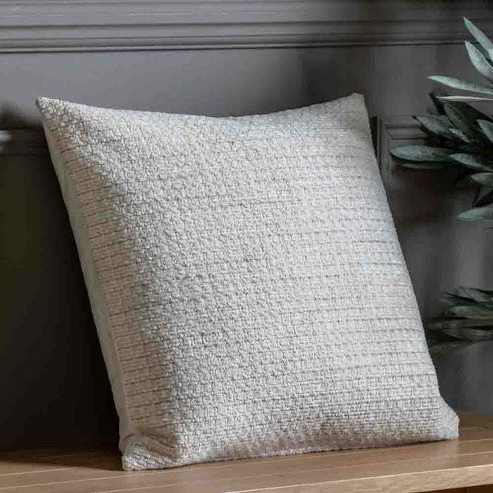 Chenille Cushion Natural - Poly Filled