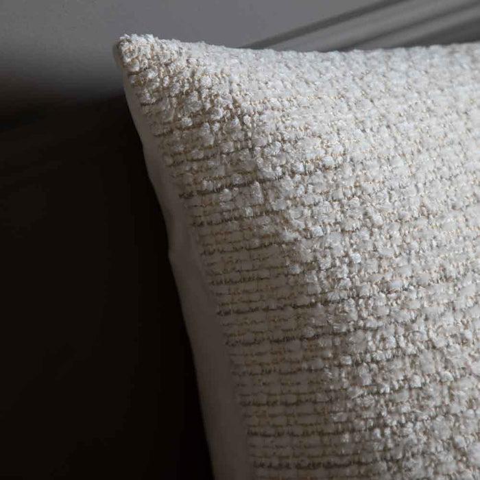 Chenille Cushion Natural - Poly Filled