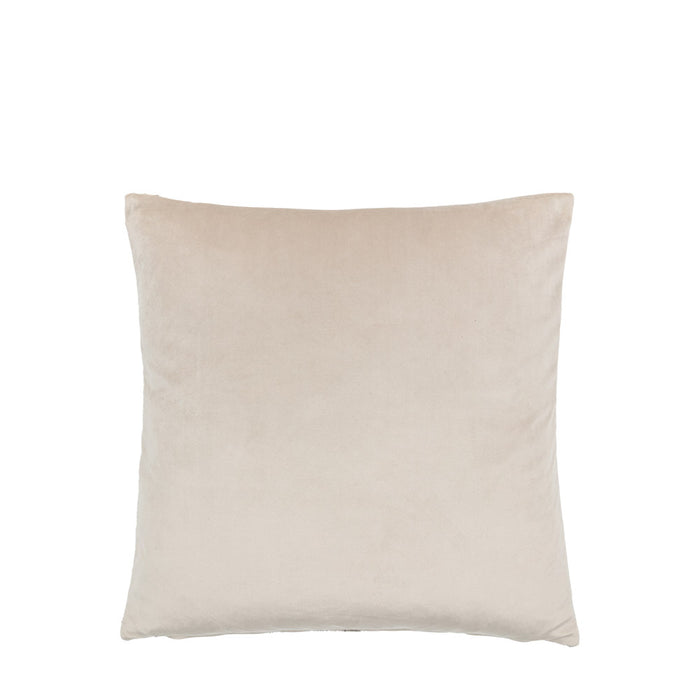 Chenille Cushion Taupe - Poly Filled