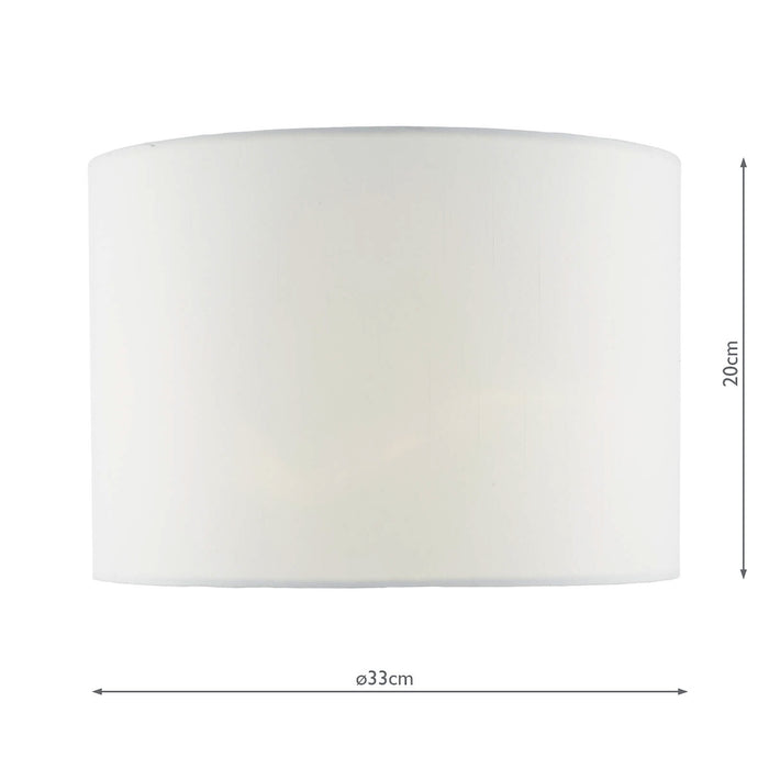 Ciara White Linen Drum Shade 33cm<br>White