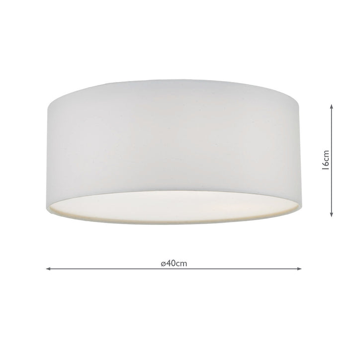 Cierro 3 Light Flush Ivory 40cm<br>Ivory