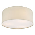 Cierro 3 Light Flush Taupe With Diffuser 40cm<br>Taupe