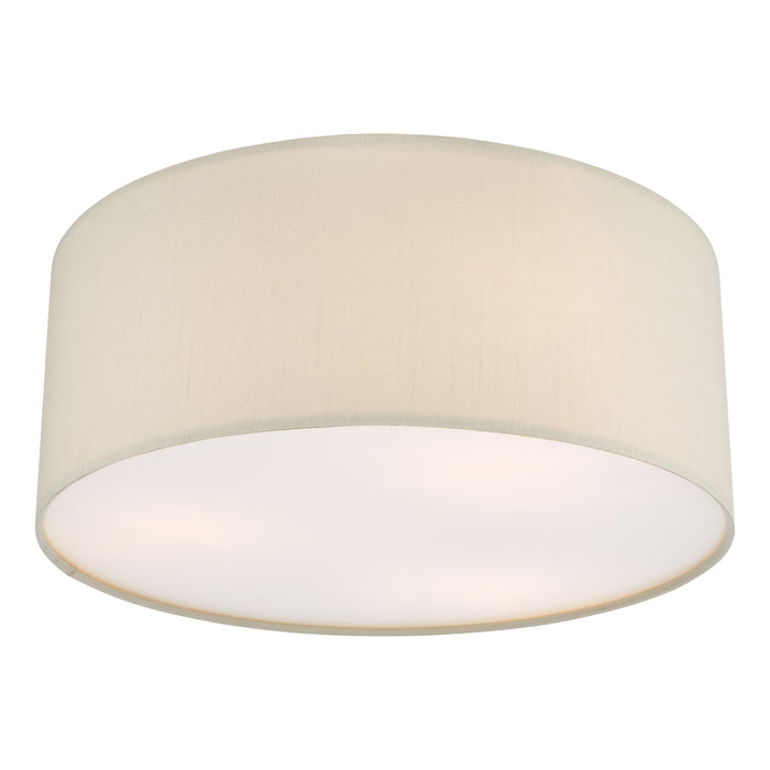 Cierro 3 Light Flush Taupe With Diffuser 40cm<br>Taupe