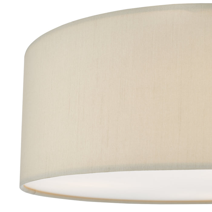 Cierro 3 Light Flush Taupe With Diffuser 40cm<br>Taupe
