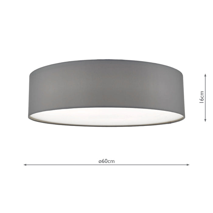 Cierro 4 Light Flush Grey 60cm<br>Grey