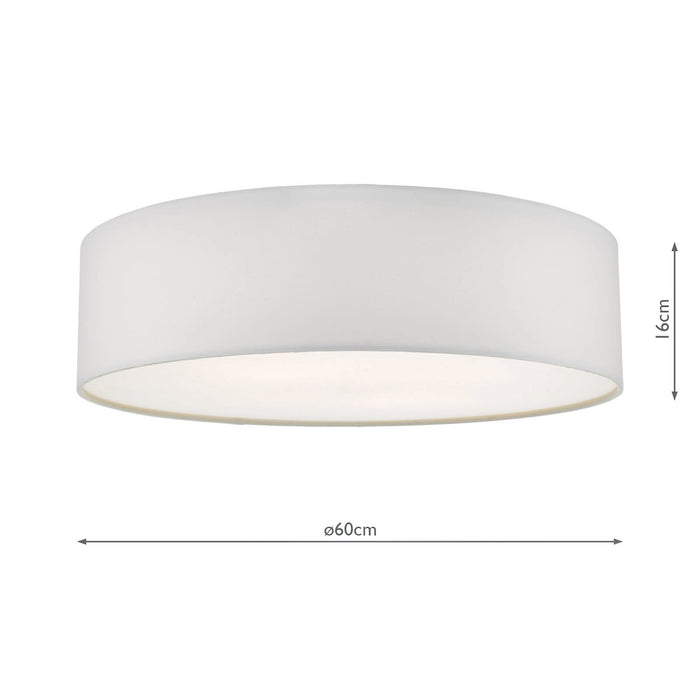 Cierro 4 Light Flush Ivory 60cm<br>Ivory